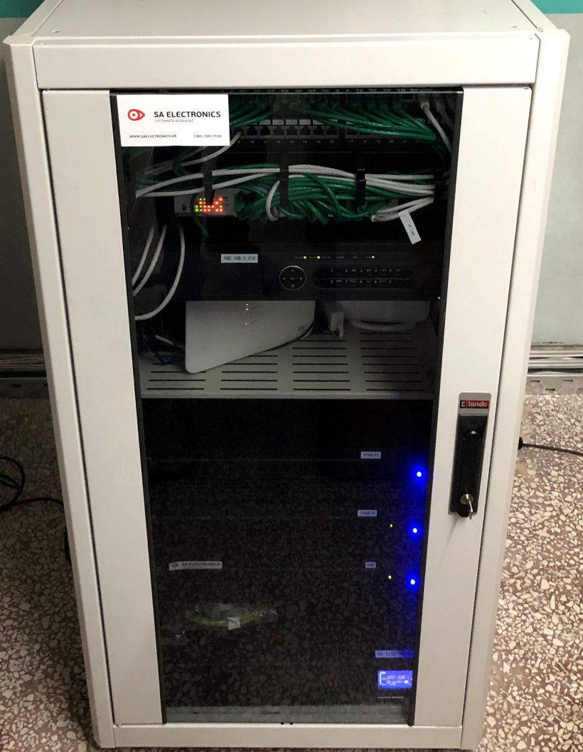 Μελέτη, εγκατάσταση Κλειστού Κυκλώματος Τηλεόρασης CCTV, Σύστημα Συναγερμού, Μεγαφωνική, Πυρανίχνευση, Δομημένη Καλωδίωση και Αντικλεπτικού Συστήματος Εμπορευμάτων